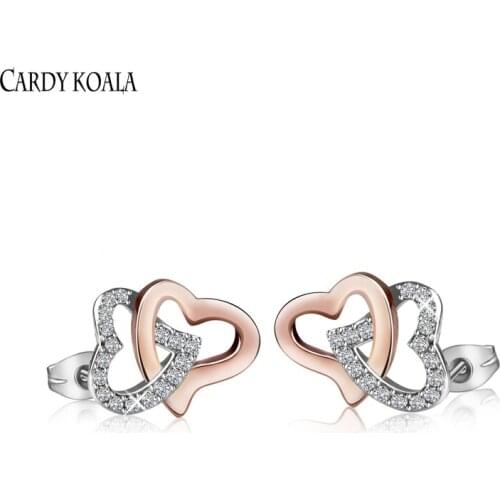 Cardy Koala Fashion Earrings 2019 Stainless Steel rose gold heart Earrings