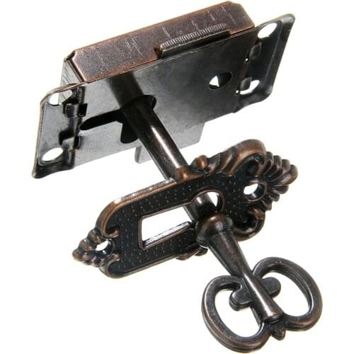 Cabinet Door Lock Set with Key Antique Drawer Wardrobe Lock Decorative Furniture Kitchen Drawer Lock Replacement