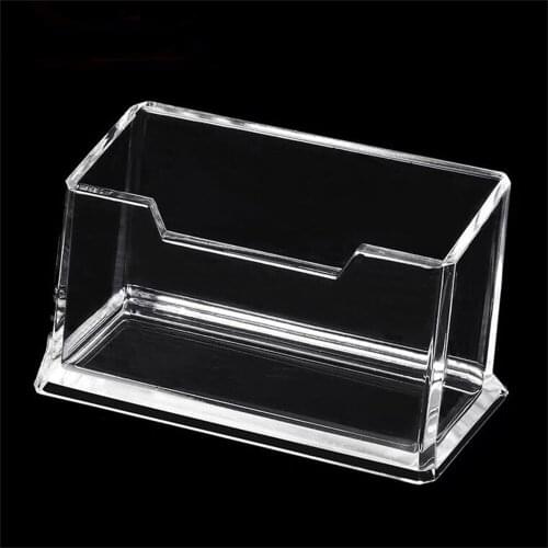 Desktop Acrylic Business Name Card Holder Case Display Organizer Stand Office Tradeshows Business Card Desk Sign Holder Case