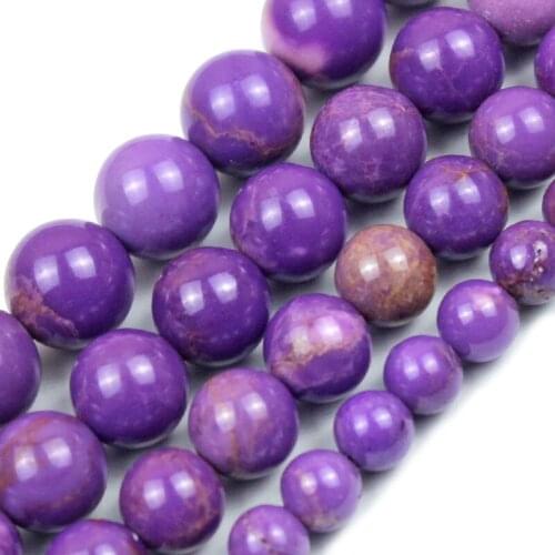 Natural Purple Chalcedony Mica Stone Beads Round Beads for Jewelry Making Diy Charms Bracelet Necklace 15"Strand 6/ 8/10/11MM