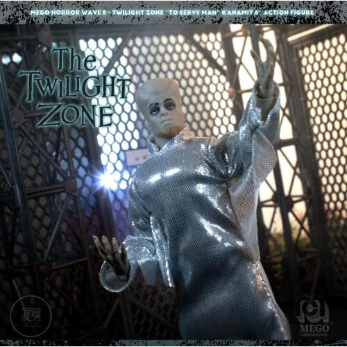 Original Mego Horror Movie Twilight Zone To Serve Man ALIEN PVC Figure Collectible Toy 18cm
