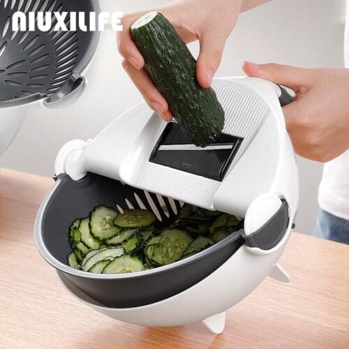 NIUXILIFE 9 IN 1 Vegetable Slicer Household Potato Slicer Potato Chip Slicer Radish Grater Kitchen Tools Vegetable Cutter