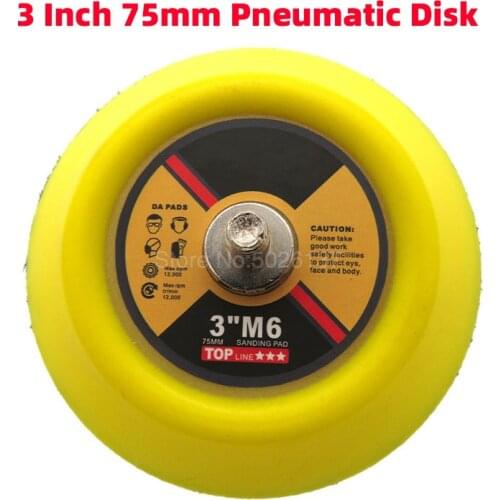 1Pcs 3-Inch 75MM Pneumatic Tray Air Polisher Sander Machine Grinder Tools Wood Polish Disc Backing Plate Woodworking Sanding Pad