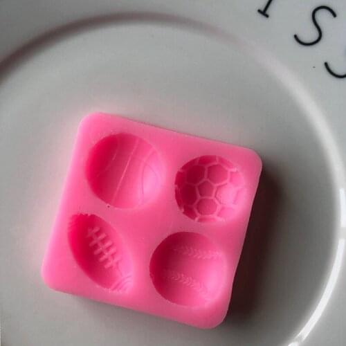 Sports Ball Silicone Mold DIY Cake Decorating Tools Phone Epoxy Mould Candy Fondant Chocolate Gumpaste Mould Baking Accessories