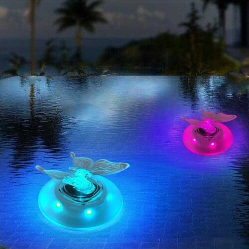 Solar Powered RGB Color Change LED Swimming Pool Pond Underwater Floating Lamp Outdoor Garden Lawn Lights Night Lights