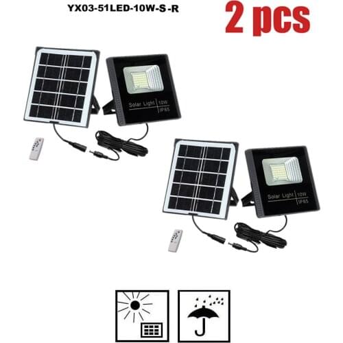 2pcs 51leds Solar Light outdoor lighting of garden security lamp spotlights waterproof Street wall Light solar panels with smart