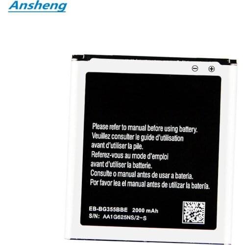 Ansheng High Quality 2000mAh EB-BG355BBE battery for Samsung Galaxy Core 2 Replacement Battery G355 G355H G355M cell phone