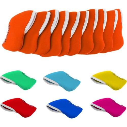 10Pcs Neoprene Golf Club Iron Headcovers Fit