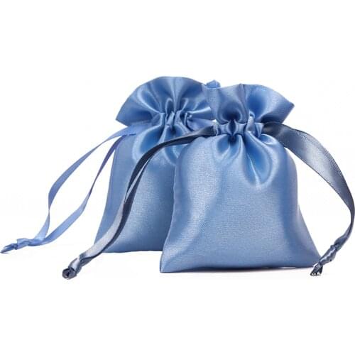 100pcs/lot satin cheap drawstring bag customized jewelry bag wholesale custom gift bags wholesale gift pouch for jewelry gift