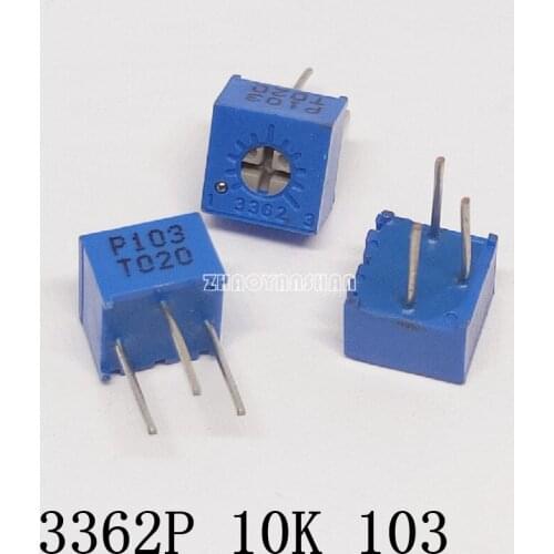 1000pcs 3362P 103 10k Top tone Adjustable Single-turn potentiometer 3362P-1-103 Free Shipping