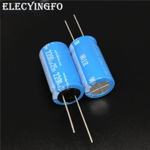 2pcs/20pcs 2200uF 25V2200uf NICHICON BT Series 16x30mm Highly dependable reliability 25V2200uF Aluminum Electrolytic capacitor