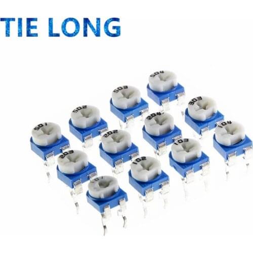 20pcs RM065 RM-065 100 200 500 1K 2K 5K 10K 20K 50K 100K 200K 500K 1M ohm Trimpot Trimmer Potentiometer variable resistor
