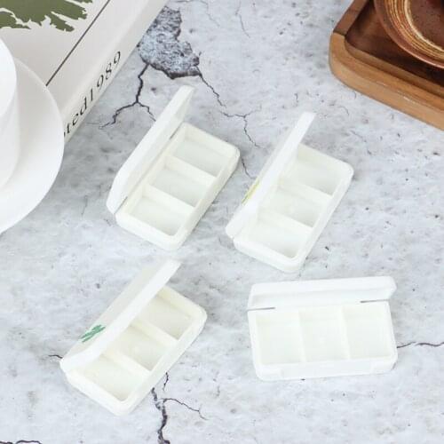 3 Grids Portable Clips Holder Dispenser Desk Set Supplies Tablet Container Dispenser Battery Storage Box Case Pill Box Splitters