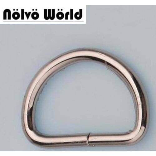 30pcs 5 colors 38*25mm 1.5 inch inside opened d ring belt buckle hardware,metal non welded d-ring