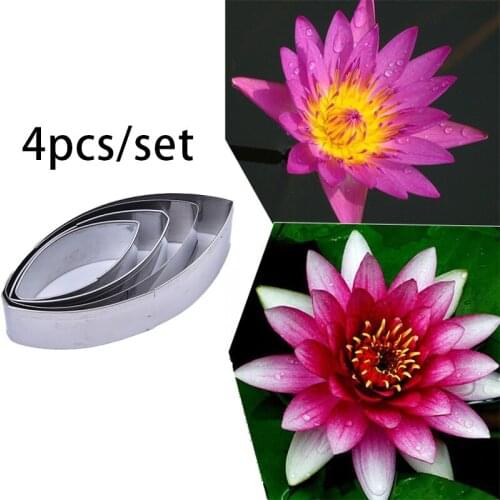 4PCS/Set Stainless Steel Cutter Pottery Clay Modeling DIY Handmade Craft Llotus Flower Mold Clay Tools Accessories