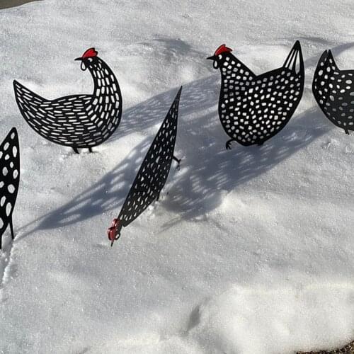 5/1pcs Easter Chicken Metal Hen for Easter Gardening Ornaments Yard Iron Art Outdoor Garden Backyard Lawn Stakes Garden Hen Larg