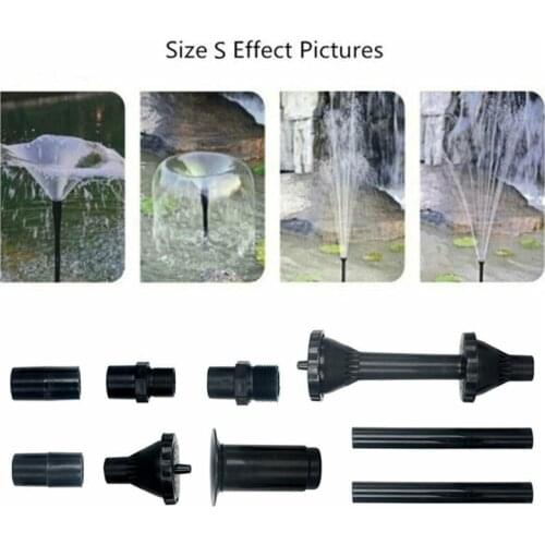 8pcs Plastic Fountain Pump Nozzles Set With Adapters Extension Tubes Pond Submersible Pool Water Spray Heads
