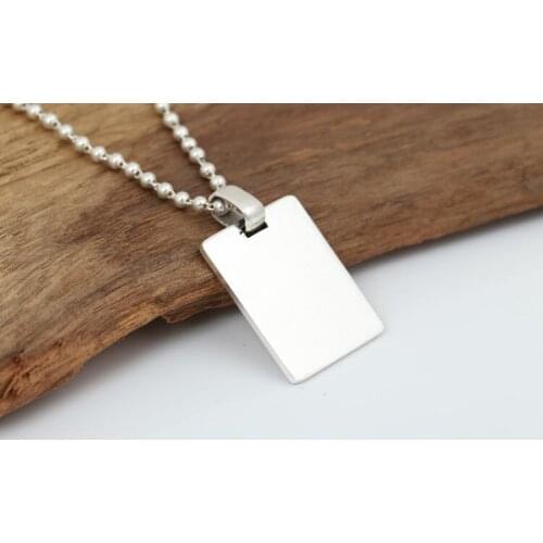 925 Sterling Silver dog tag pendant charm men women jewelry A5000