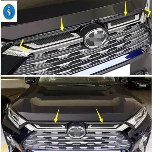 Auto Accessory Front Grille Grill Center Radiator Protection Panel Cover Trim For TOYOTA RAV4 RAV 4 XA50 2019 2020 2021