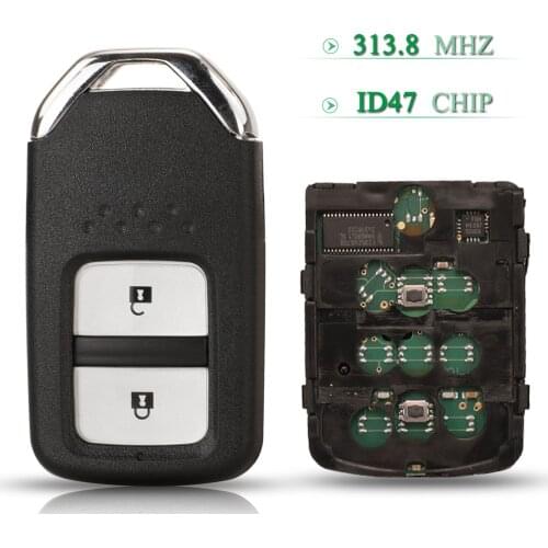 Bilchave 2 Buttons 313.8/315Mhz Remote Smart Car Key ID47 PCF7938 Chip Fob For Honda City Crider Jazz Shuttle Vezel With Blade