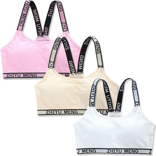 5pc/lot Cotton Underwear for Girl Children Training Bra Young Girls Bra Teenager Undergarments 8-18years