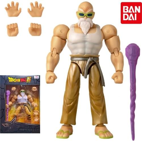 15cm Bandai Dragon Ball Dragon-Star Super Saiya Mutenroshi Muscle Master Roshi Collection Model Toy Anime Figure Toys Kids