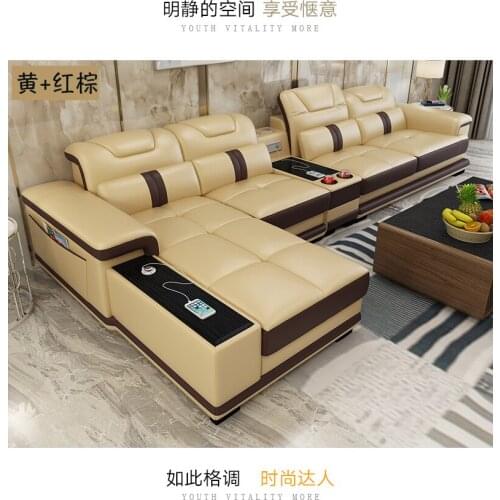 Living Room Sofa set furniture real genuine leather sofas recliner salon couch puff asiento muebles de sala canape L sofa cama