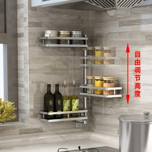Kitchen Storage Rack Wall-mounted Storage Shelf Rotatable Stainless Steel Dish Rack Dish Rack Drainer Kitchen Organization