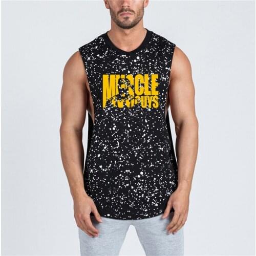 2021 Summer New Breathable Tank Bodybuilding Vest Workout Shirt Muscle Guys Vest Mens Fitness Stringer Tank Top