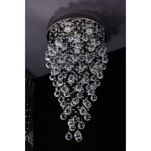 Modern Contemporary Round Chandelier"Rain Drop" Chandeliers Lighting with Crystal Balls W 18" X H 32"