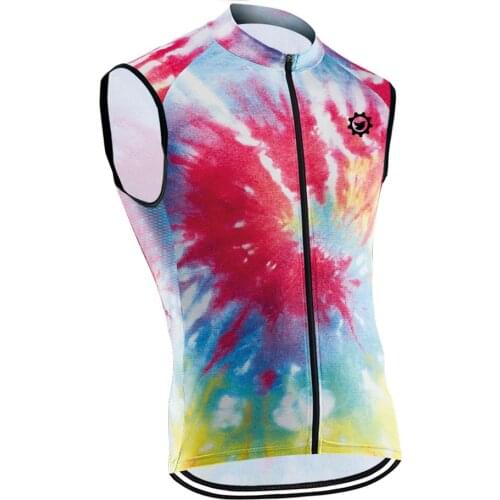 Men Cycling Jersey Sleeveless Vest Tops Bicycle MTB Downhill Shirt Road Bike Team Summer Sports Men Clothing Bike Clothing