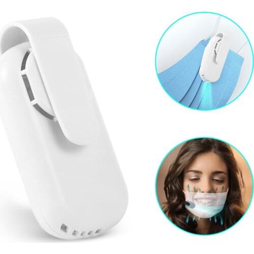 Reusable Portable Fan For Face Mask Clip-on Small Portable Usb Rechargeable Exhaust Mini Fans Personal Wearable Air Purifiers#g4
