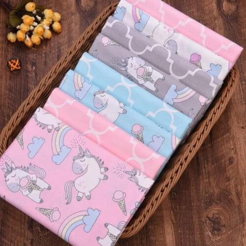 Cartoon unicorn DIY Sewing Quilting Fat Quarters Material Tecido For Baby Dress Textiles Twill Cotton Fabric,Patchwork Cloth
