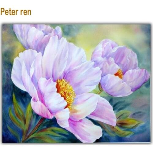 Prter ren Diy diamond painting Cross stitch Kit Diamond Embroidery peony 3d square drill Diamond mosaic full coverage rhinestone