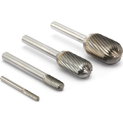 Noreturn 1pcs Rotary file C Shape Cylindrical Ball Head Single Slot File Carbide material Carbide Milling Cutter Size3-25mm