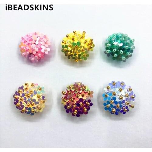 New arrival! 20mm 30pcs Hand made Weave glass beads Flower for Earrings parts,Hairpin Accessories,hand Made Jewelry DIY