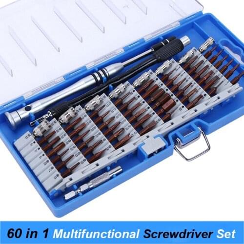 NEW 60 in 1 Precision Screwdriver Tool Kit Magnetic Screwdriver Set for Cell Phone Tablet Compact Repair Maintenance With Case