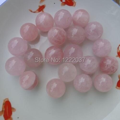 Wholesale 20pcs AAA+ NATURAL PRETTY ROSE CRYSTAL SPHERE BALL HEALING+STAND 25MM--30MM