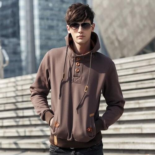Autumn New Style Mens Korean Version Fashion Loose Hooded Student All-match Spring and Autumn Mens