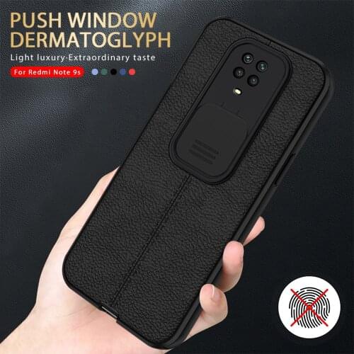 For Xiaomi redmi note 9 pro max Cases Lychee Pattern Leather Cover For Redmi Note 9T 9s 8 pro 9pro Push Camera Shockproof Coque