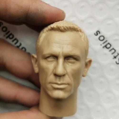Blank 1/6 Scale 007 Daniel Craig Head Sculpt Unpainted Fit 12" Figure