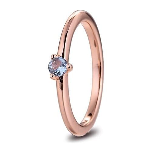 Light Blue Solitaire Rose Rings 100% 925 Sterling-Silver-Jewelry Free Shipping