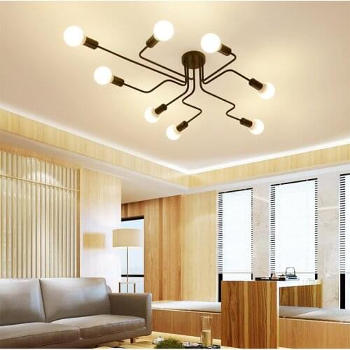 LED Chandelier Lighting Modern Living Room Kitchen Decoration Indoor Metal Light Fixtures 4/6/8 Heads