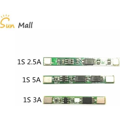 1PC 1S 2.5A 3A 5A Lithium Battery Protection Board bms for polymer 18650 pad can be spot welding