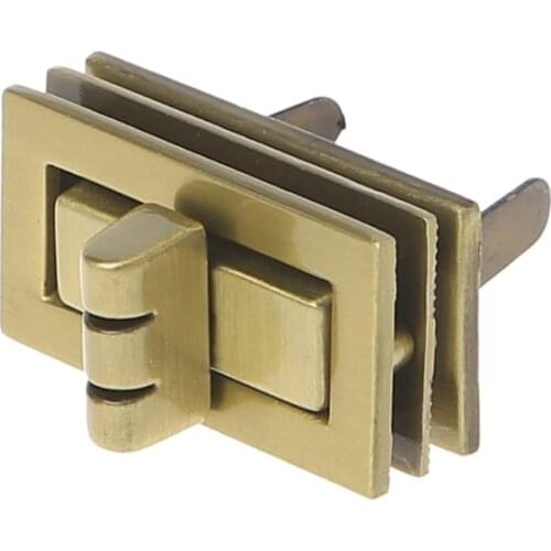 G5AE Rectangle Shape Clasp Turn Lock Twist Locks DIY Leather Handbag Bag Hardware