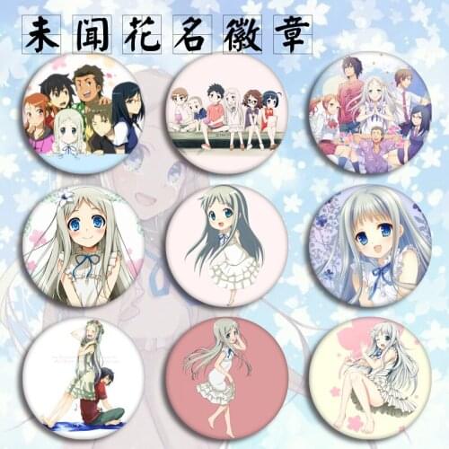 Anime Collection Badge We Still Dont Know The Name Of The Flower We Saw That Day Costumes Badge Brooch Pendant