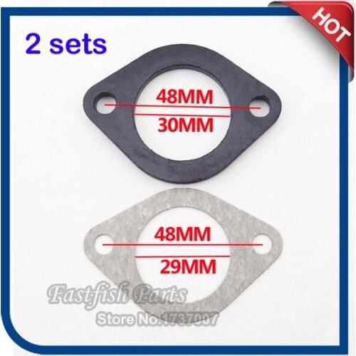 2sets/pack 30mm Carburetor Manifold Intake Pipe Isolator Gasket For 150cc 160cc 250cc Pit Dirt Bike Motorcycle Motocross