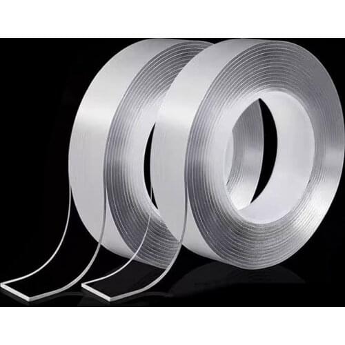 2020 Transparent Nano-tape Traceless Reusable Double-sided Tape Trace Paste Removable Sticker Glue Cleanable Household Tools