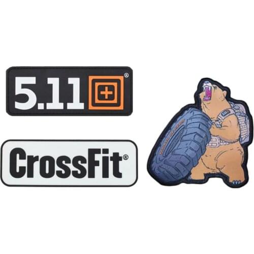 3pcs/set PVC Cloth Military Patches 511 CrossFit Tactical Badges Armband Clothing Jacket Backpack Decoration