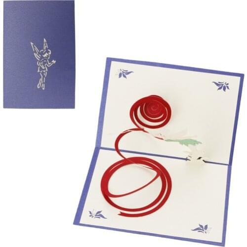 3D Pop Up Greeting Cards Magic Fairy Birthday Halloween Childrens Day Christmas Postcard Gift